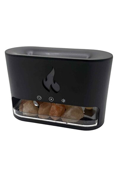 Berryshop Blaze Aroma Diffuser with Himalayan Salt, USB-C, Flame Effect