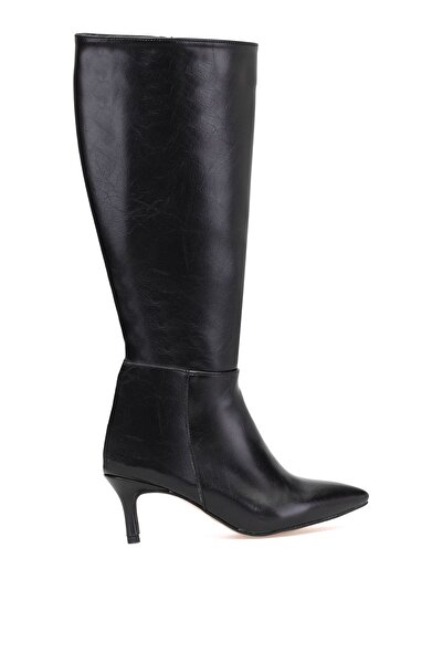 Ayakkabı Fuarı Γυναικείες μπότες με τακούνι Elit Brk612C Μαύρο