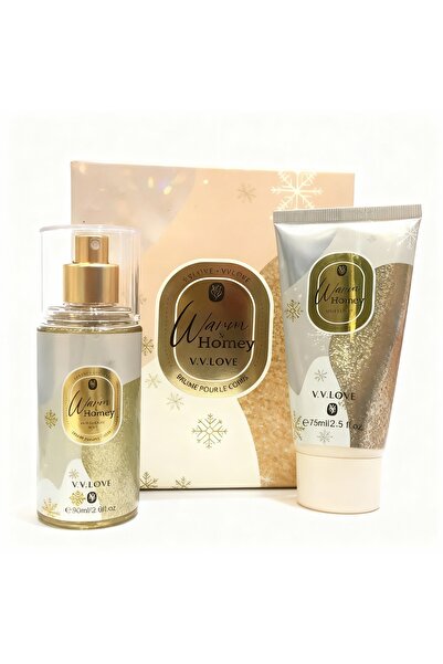 V.V LOVE Set cadou cu miere caldă, parfum și cremă de corp