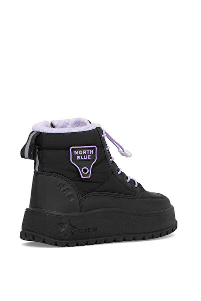 Ayakkabı Fuarı Elit Asnrt037 Girl's Flat Boots Black - Lilac