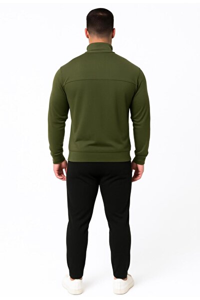 AXXEL Men's Khaki Dalgıç Fleece-Lined Tracksuit Suit-T1290