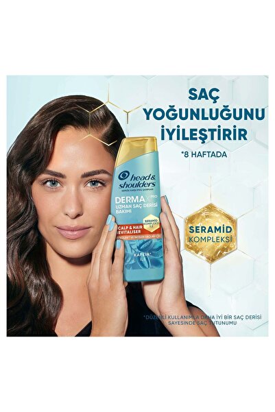Head&Shoulders DermaXPRO Scalp & Hair Revitaliser Dökülme ve Kepek Karşıtı Şampuan Kafein ve Seramid ile 300ml x 2