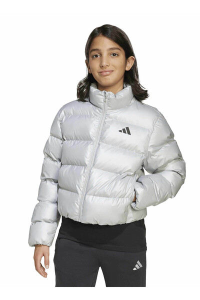 adidas Gümüş Kız Çocuk Mont JM1670 J SD GLAM JKT