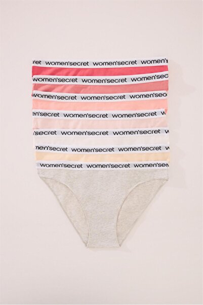 Perspective Women Secret 7-пачка класичних різнокольорових трусиків з логотипом