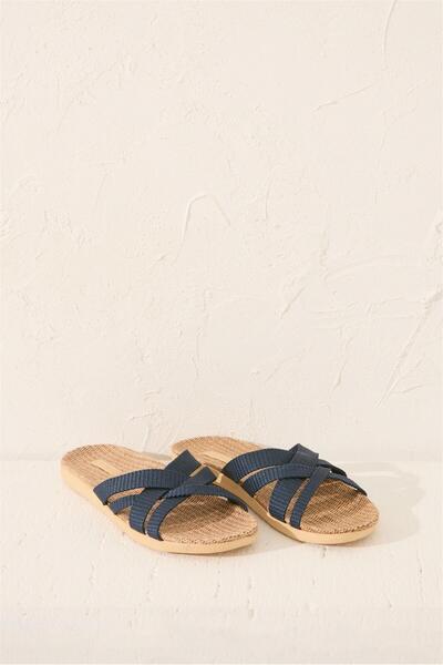 Perspective Women Secret Сині пляжні капці з ремінцем