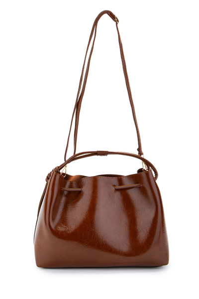 minebag Ruched Detail Yavru Çantaı Elin Women's Crossbody Bag Brown