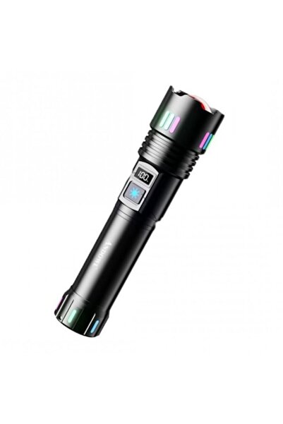 Andowl P45 Handheld LED Flashlight, 500m Range, Black