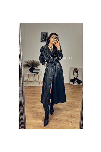 MISS LEXI STUDIO Leather Trench Coat