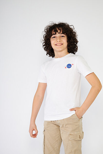 ESPİNA Boy's 3-Pack 100% Cotton Logo Printed Short Sleeve T-Shirt