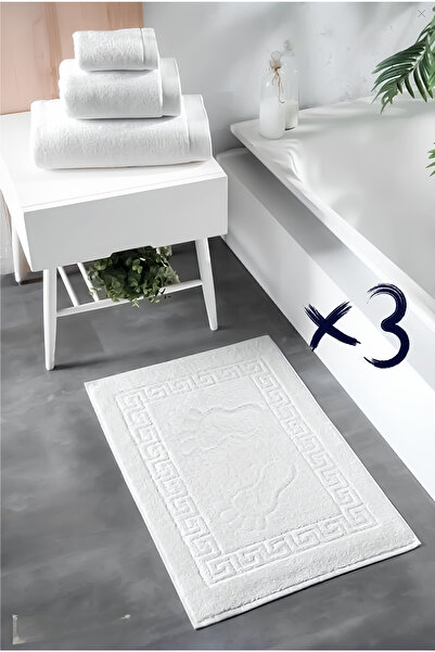 Formeya 3-Piece Footprint Curl Foot Towel Set 250 Grams - Mat Bathroom Set (3 Pieces)