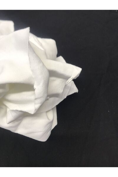 Yiğit Kumaş Bebe Ribana Combed Cotton Fabric, Piece 45X160 cm Ecru Color