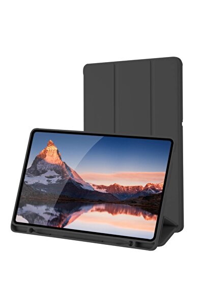 SKYDDAR INNOVATION Tablet case for Samsung Galaxy Tab S6 Lite, Pencil holder, Flex Trifold, sticker set, Black