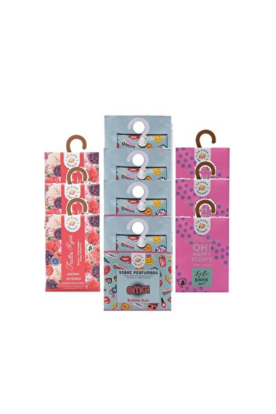 La Casa De Los Aromas Pack of 10 scented sachets, Casa Del Aromas, Bubble Gum, Red Fruits and Strawberries