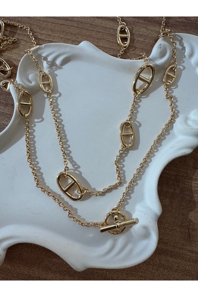 My Joyas Design 14K Altın Kaplama Logolu Marka Kolye Gold&Rose 1000cm