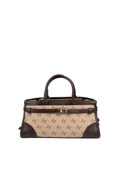 Silver Polo حقيبة يد نسائية SP1260 ألاسكا بلون بيج داكن-بني