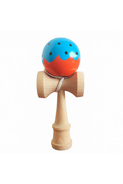VİBE Kendama X, Limited, with SUPER STICKY Coated Ball, 18 cm, Blue/Orange
