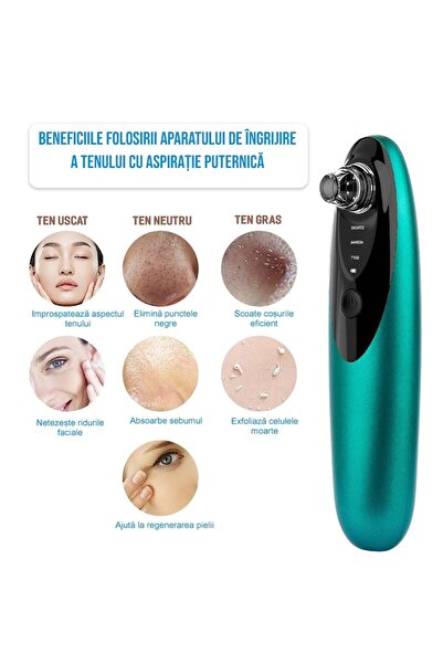 GABOS VacuumGreen Portable Facial Vacuum with Wi‑Fi Android Camera, 3 Speeds, 4 Probes, USB