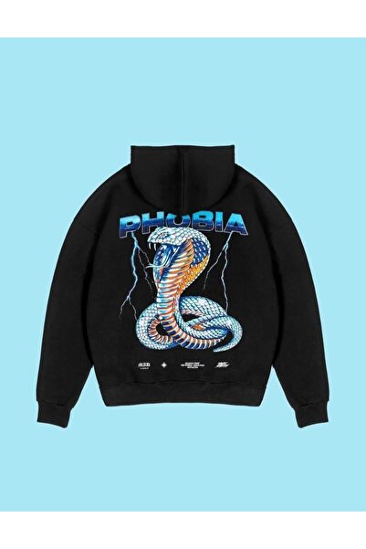 Hunors Sportswear & Company سويت شيرت فوبيا مطبوع موديل للجنسين من القطن بغطا...