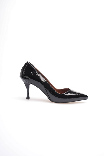MARCHEO Monya Women's Black Patent Leather Heeled Shoes