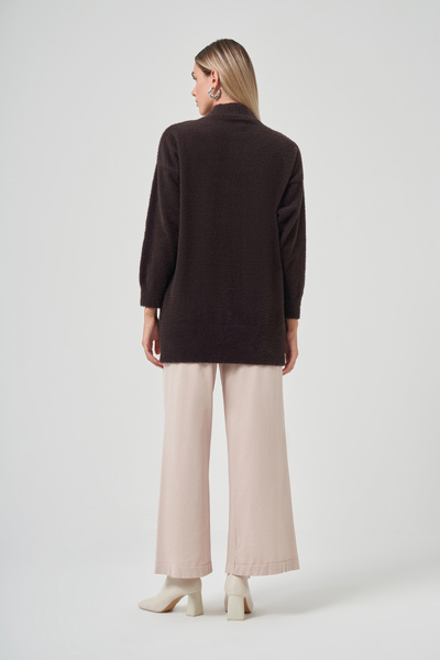 Nuss Beaded Angora Sweater 7003 Bitter Brown