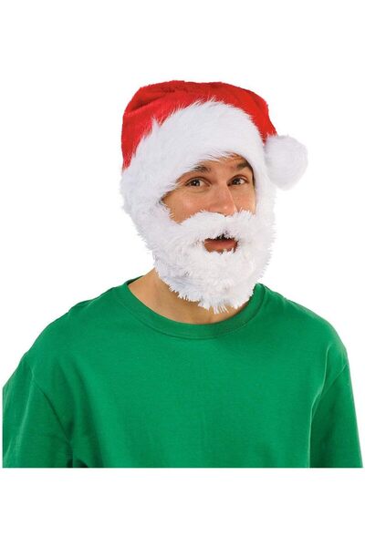 Colorland قبعة سانتا من المخمل مع إكسسوار لحية من القطيفة (للأعمار من 3 سنوات...