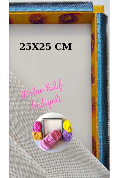 Punchistanbyuyc 25X25 cm Sarı Çiçekli Sihirli Punch(panç) (KASNAK KILIF HEDİY...