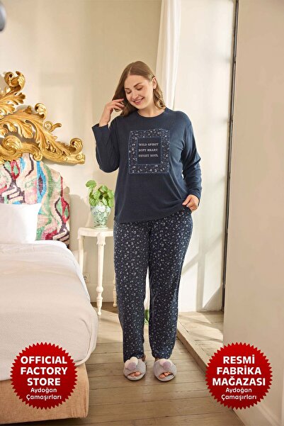 Aydoğan Women's Oversized Thermal Pajama Set Big Size