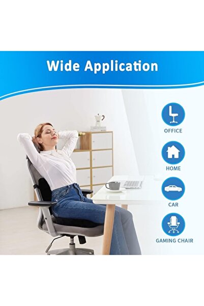 Prolight ErgoComfort orthopedic set for seat and lumbar cushions - 100% memory foam, non-slip