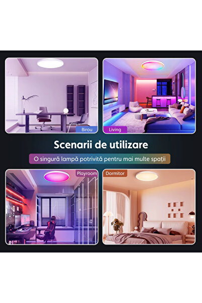 TnsAround Smart Led Ceiling Light, App Control/Voice Command/Switch, Power 30W, Lifespan Over 50,000 Hours