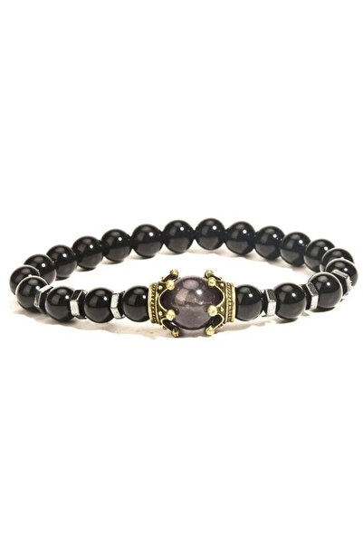 fara marca Huge Style Tiger's Eye & Onyx Bead Bracelet – protection, confidence and inner strength