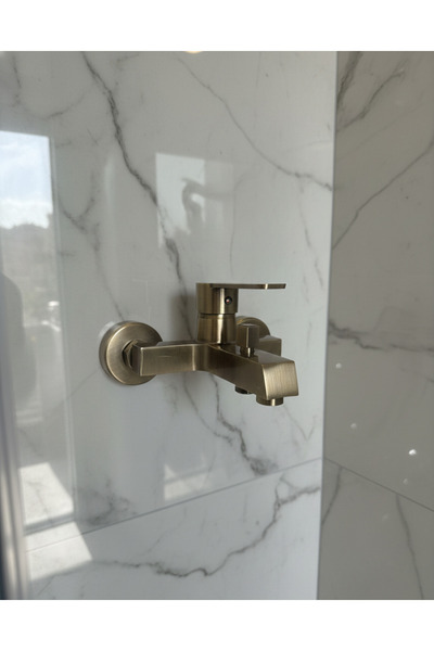 EMFA AKSESUAR صنبور حمام عتيق - صنبور حمام حديث ذهبي غير لامع