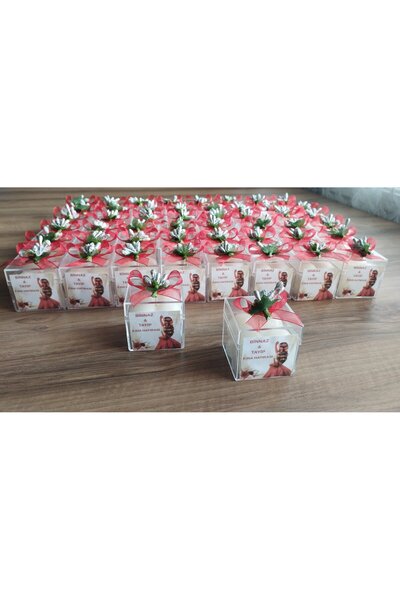 buğlem hediyelik35 25 adet beyaz kına buble mum