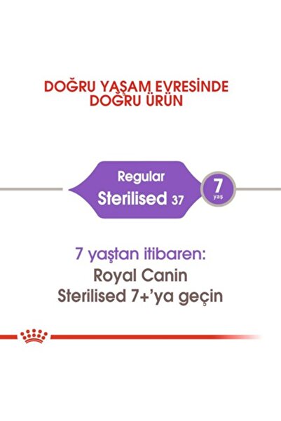 Royal Canin Sterilised37 Kısırlaştırılmış Yetişkin Kediler için Kuru Kedi Maması 10 kg
