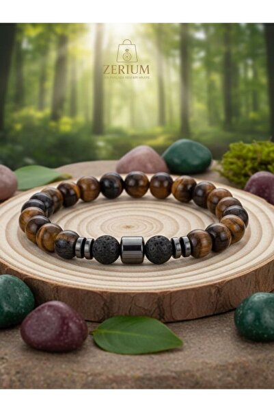 ZERİUM سوار العين النمرية العلاجية بالروائح وحجر الحمم البركانية - القوة والث...