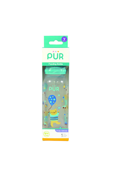 Pür PUR 9017 – BABY BOTTLE WITH DRAWING green +3 MONTHS, 325ML