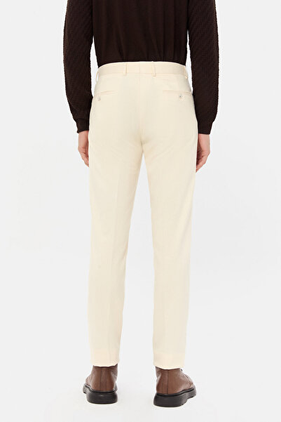 D'S Damat Ds Damat Regular Fit Ecru Striped Jogger Pants