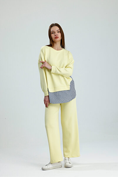 vikitekno Women's Hijab Double Suit Shirt Detailed Modal Suit