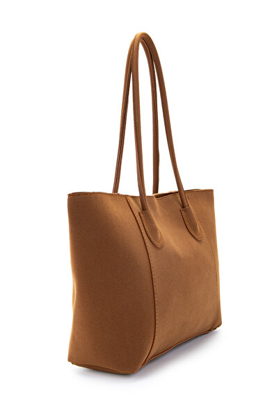 minebag Suede Elena Handbag Brown