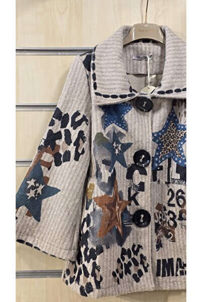 Park Moda Felt Jacket with Big Buttons