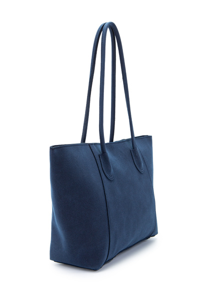 minebag Suede Elena Handbag Navy Blue