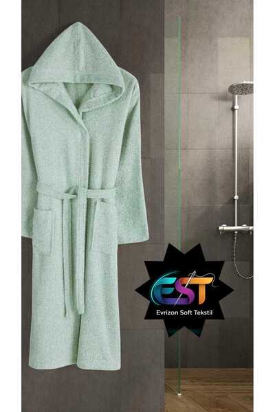 EVRİZON Бавовняний халат з капюшоном унісекс