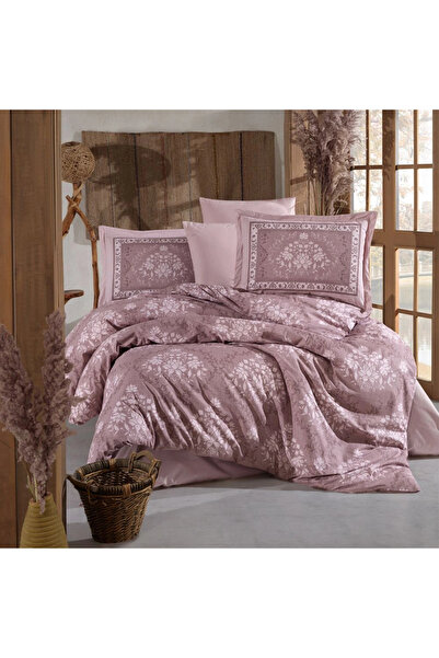 Clasy طقم غطاء لحاف مزدوج من القطن بنسبة 100% من رانفورس، زاهارا V1، بني