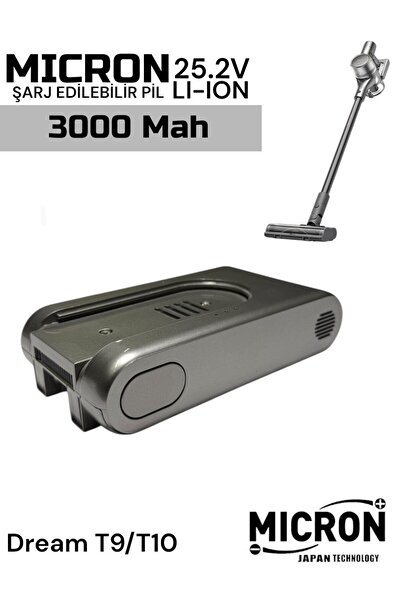 Micron Dreame T9 T10 T20 V12s V16s R10pro Uyumlu Dikey Süpürge Pili , Bataryası 3000 Mah Yüksek kapasite