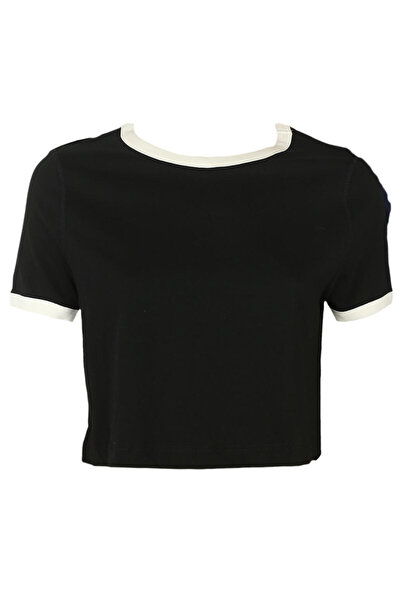 TopShop Nadia Black T-shirt - S, Black, 100% cotton