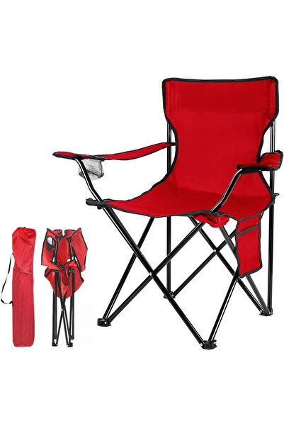 BUNCA 🏕️ Lightweight, foldable camping and hiking chair with carrying bag and cup holder - durable steel and 100% polyester