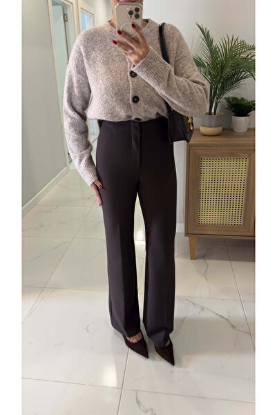 BİRCANÇİL Yoya Brown Flared Pants