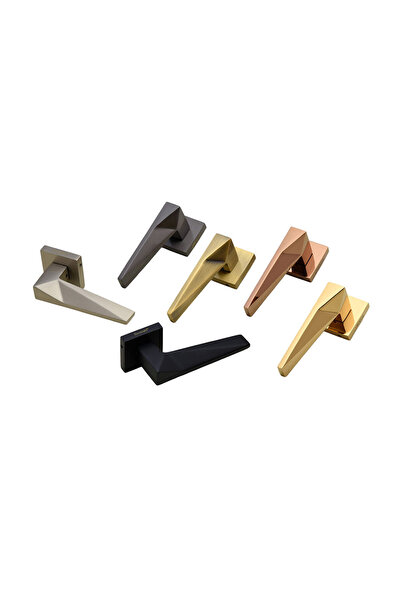 swicon GALAXY KARE ROZETLİ ODA İNOX PİRİNÇ KAPI KOLU