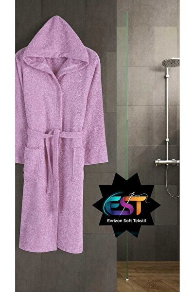 EVRİZON Бавовняний халат з капюшоном унісекс