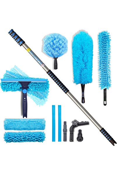 IGADPole Kit Profesional Curățare Ferestre cu Spalator de 6m, Racletă 25cm, 3...