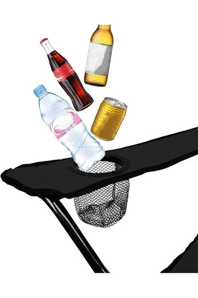 BUNCA 🏕️ Lightweight, foldable camping and hiking chair with carrying bag and cup holder - durable steel and 100% polyester